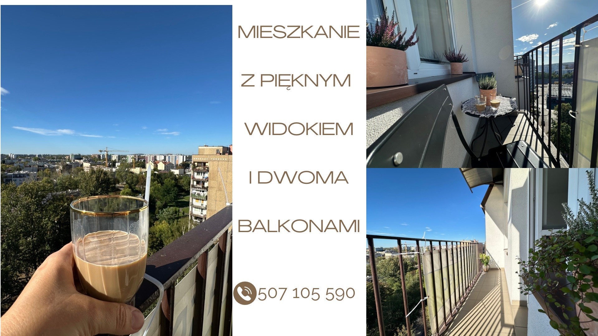 NOWY apartament, klima, 2x balkon z mega widokiem